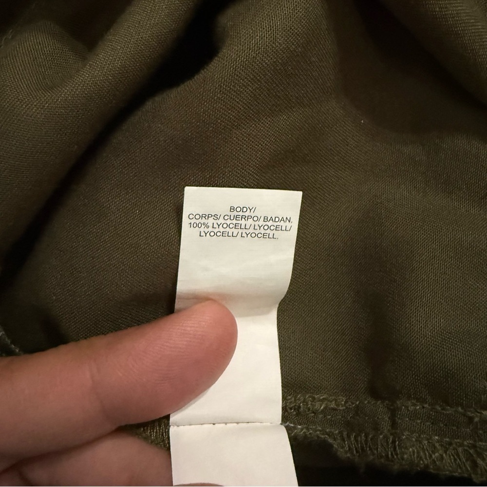 Lucky Brand Olivia Green Lyocell Tab Sleeve Shirt Dress - Picture 7 of 7